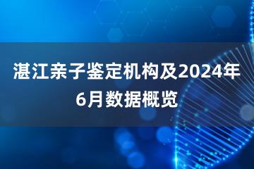 湛江亲子鉴定机构及2024年6月数据概览